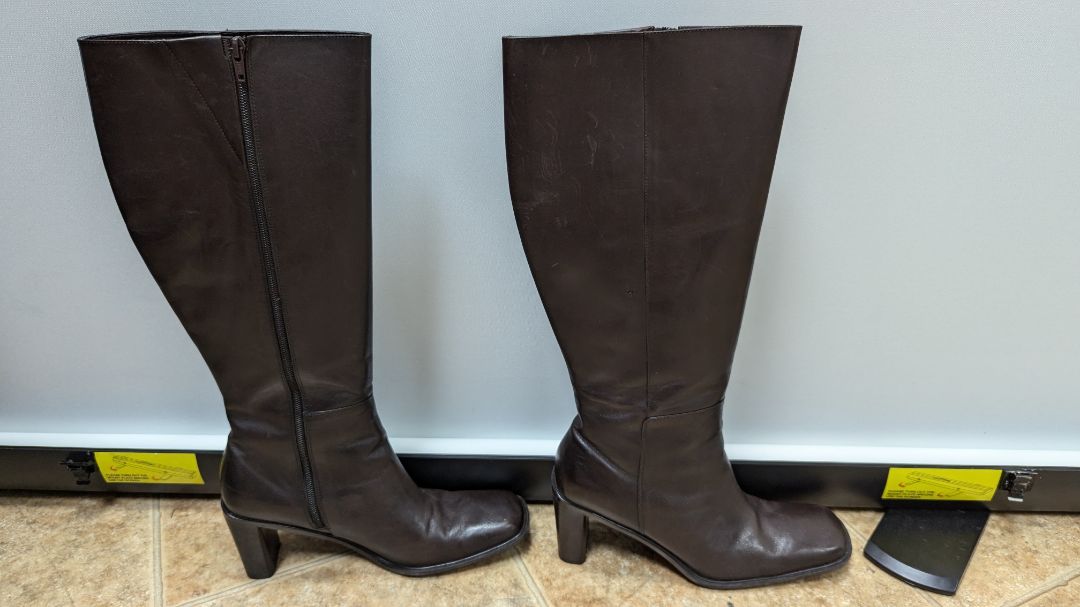 Brioso Brown "Milano" Wide Calf Heel Boots