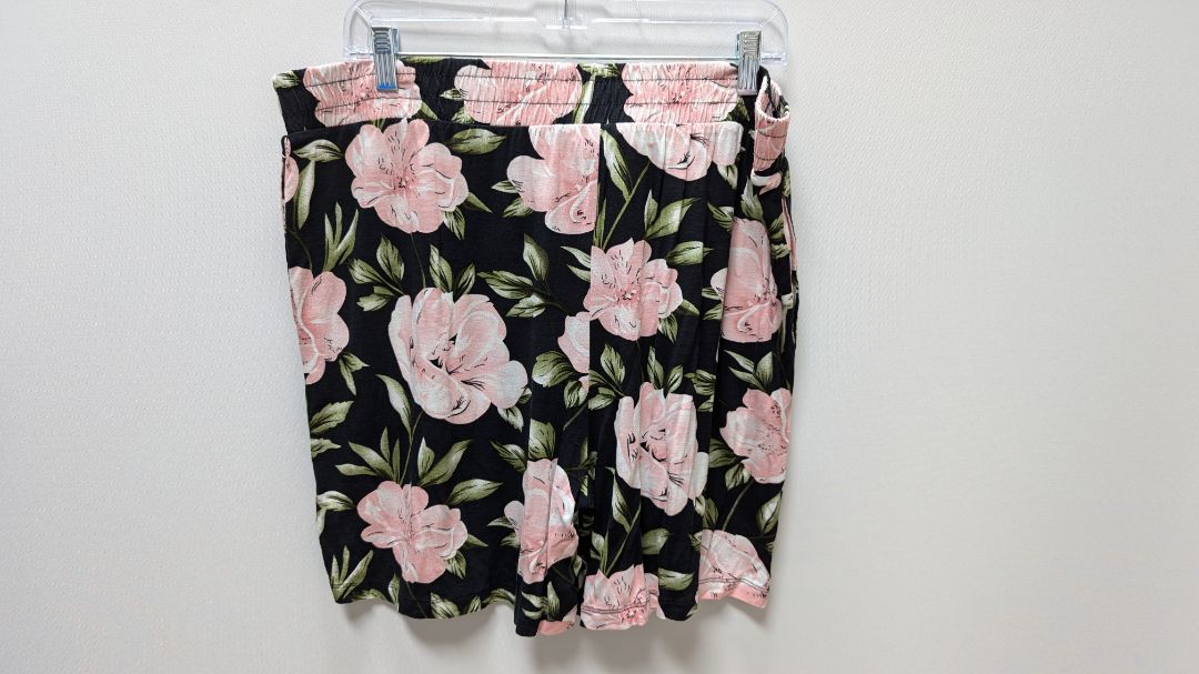 LASCANA for Venus Black/Pink Floral Knit Shorts