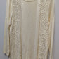 J.Jill Cream Embroidered Long Sleeve Tee