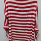 Soft Surroundings Red/White Striped Tee