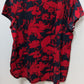 J.Jill Navy/Red Floral "Progress Shirttail" Tee