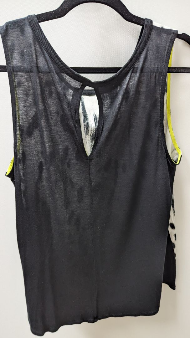 Apt. 9 Black/White Animal Print Sleeveless Blouse