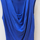 Carole Little Blue Cowl Neck Tank