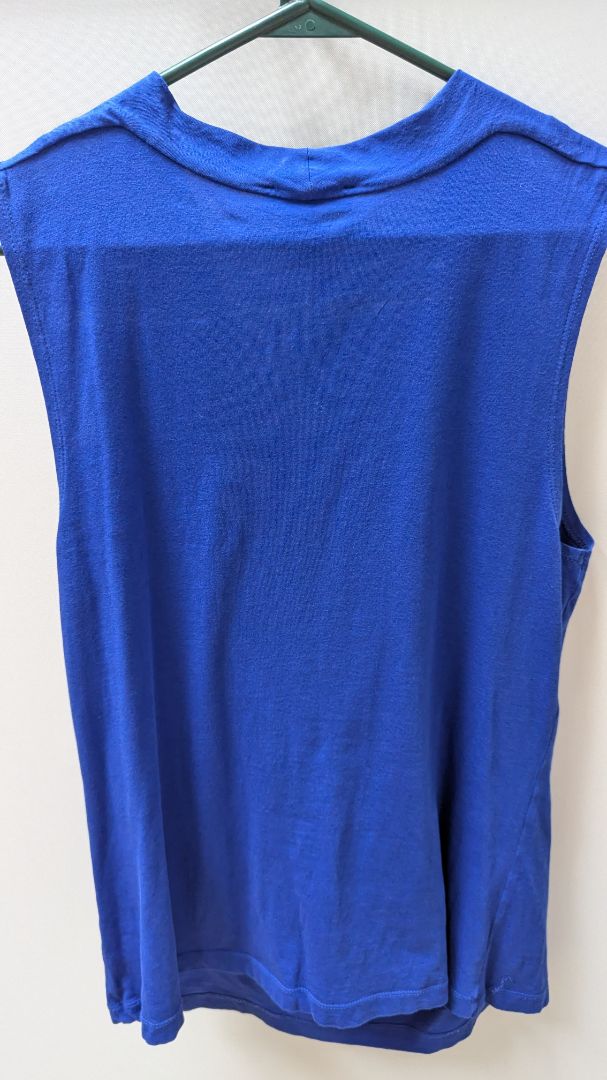 Carole Little Blue Cowl Neck Tank