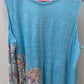 J.Jill Light Blue Paisley "Love Linen" Tank