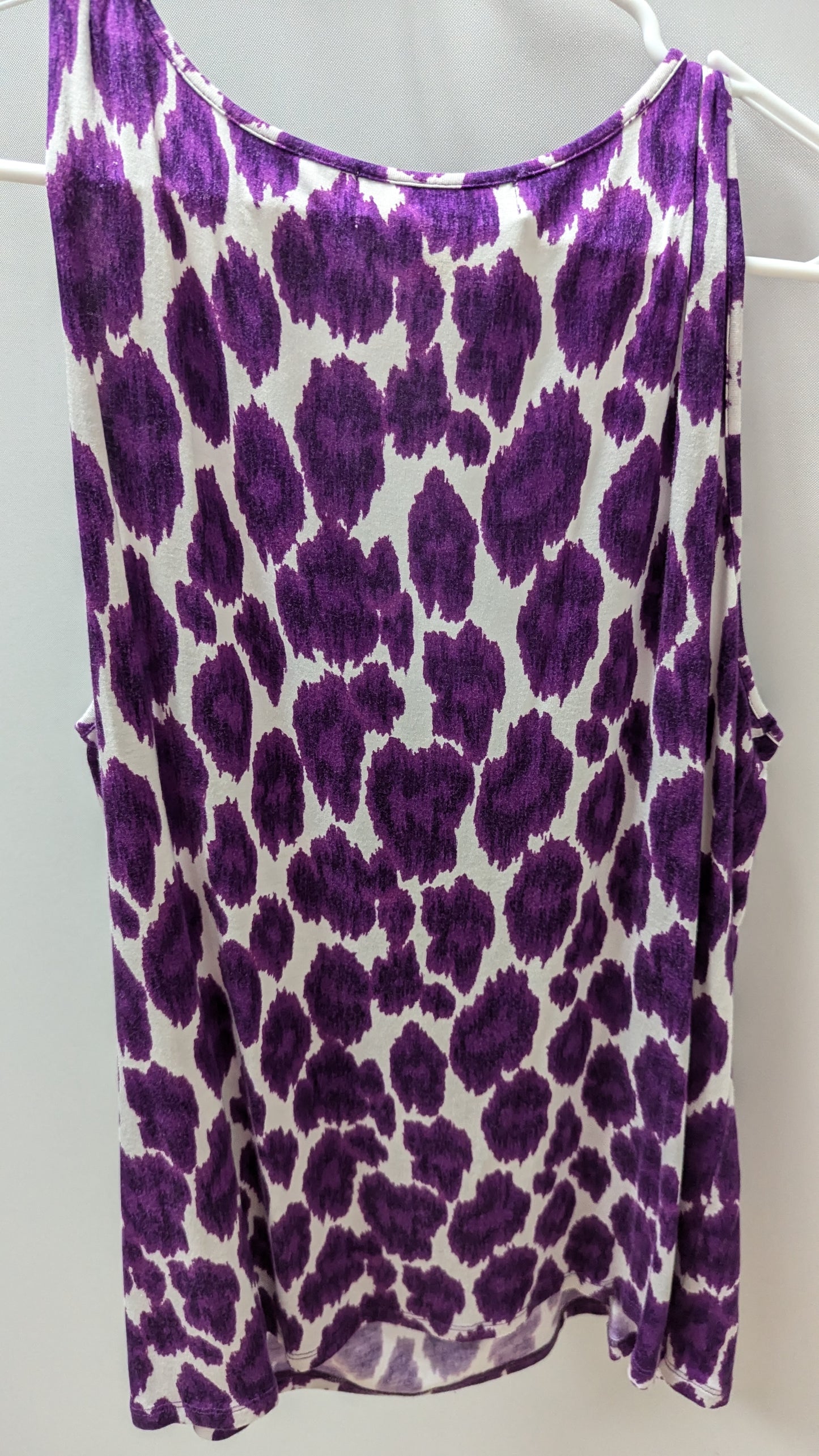 Michael Kors Purple Spotted Sleeveless Blouse