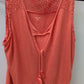 Garnet Hill Coral Lace Trimmed Tank