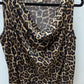 Michael Kors Brown Animal Print Sleeveless Blouse