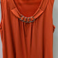 Alfani Orange/Silver Ring Sleeveless Blouse