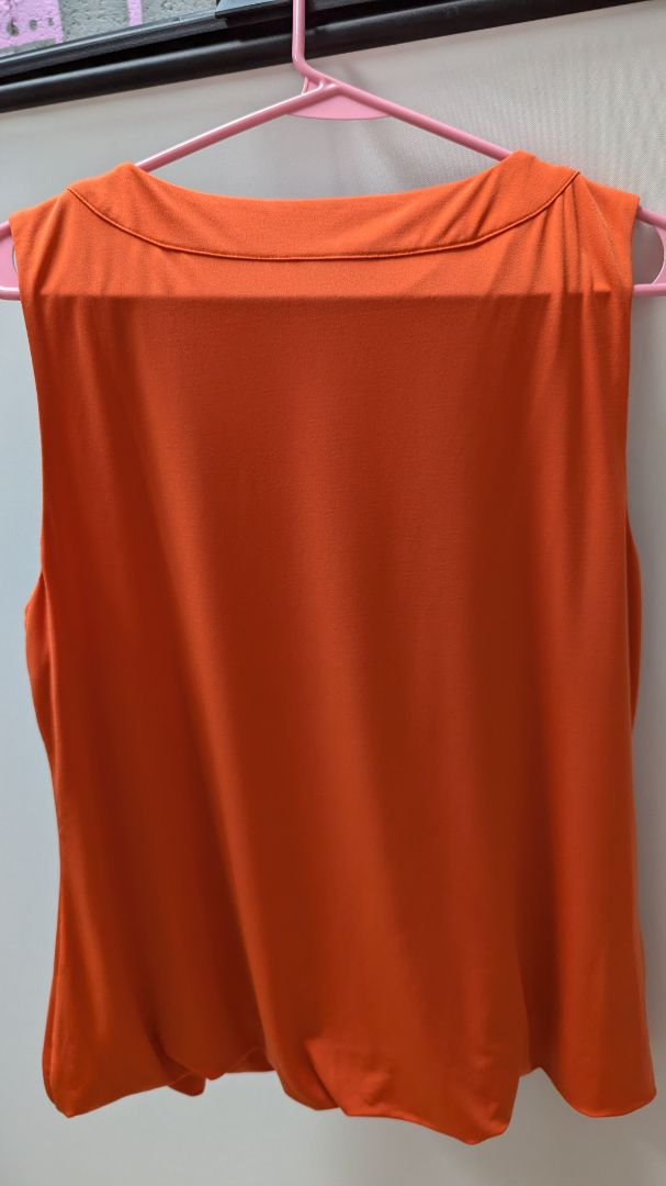 Alfani Orange/Silver Ring Sleeveless Blouse