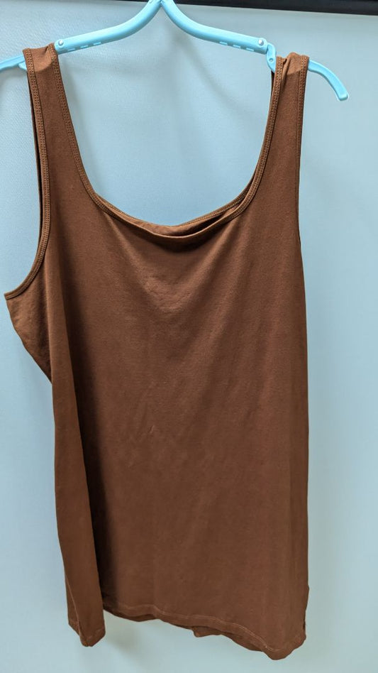 Peruvian Connection Brown Knit Tank