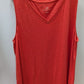 J.Jill Orange "Pima V-Neck Sleeveless Tunic" Tank