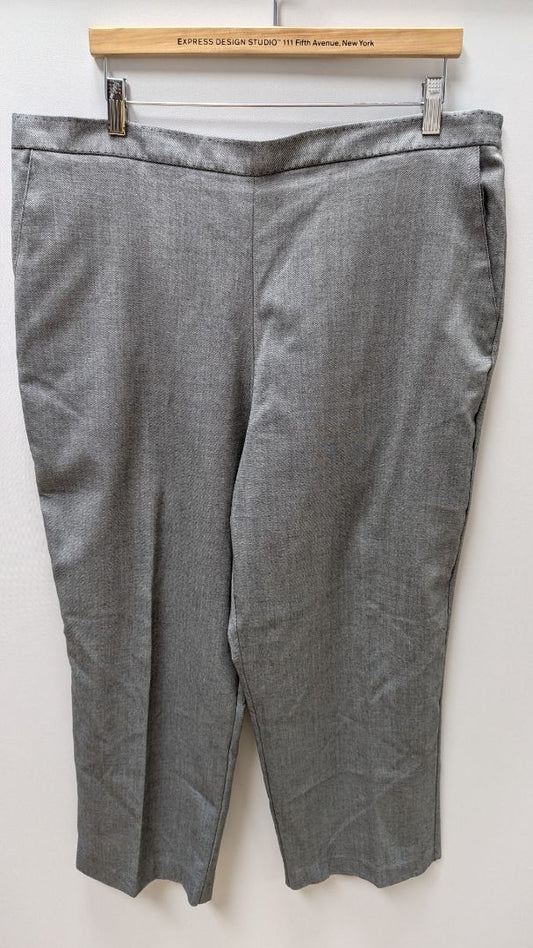 alfred dunner Grey Knit Wide Leg Pants