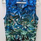 Christopher and Banks Blue/Green Patterned Sleeveless Blouse