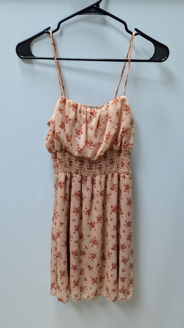 Papaya Pink/Red Floral Babydoll Dress