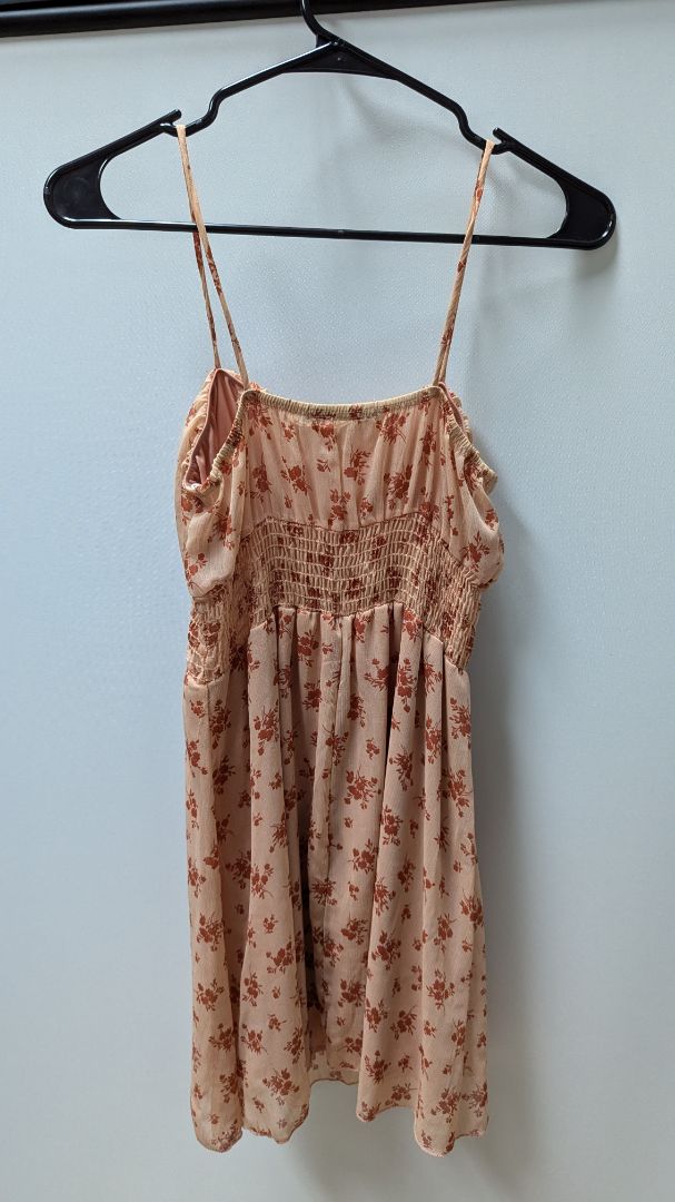 Papaya Pink/Red Floral Babydoll Dress