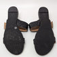 Calvin Klein Black "Senya" Faux Leather Sandals