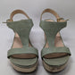 Kenneth Cole Reaction Green Espadrille Wedges