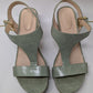 Kenneth Cole Reaction Green Espadrille Wedges