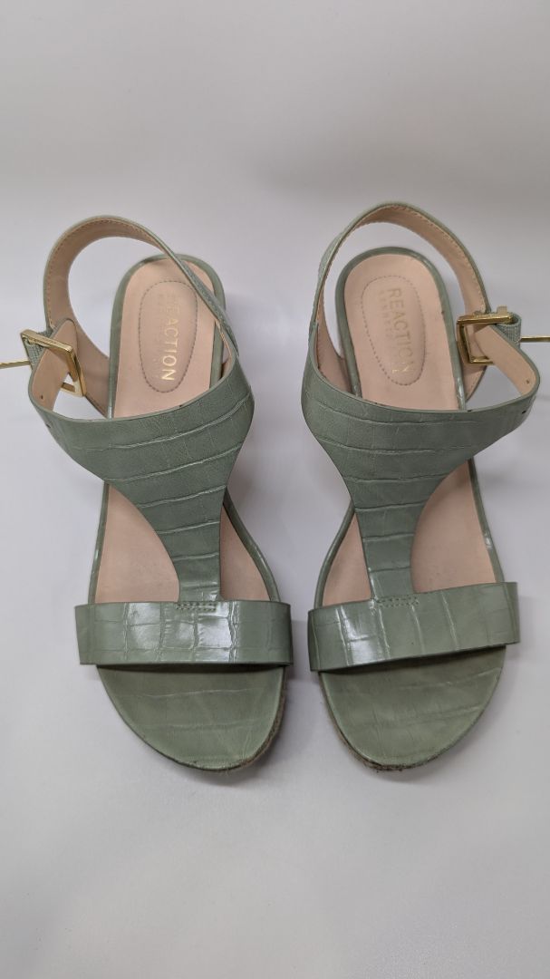 Kenneth Cole Reaction Green Espadrille Wedges