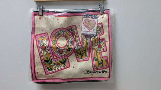 Brighton Beige/Pink/Blue "Love Bug" Canvas Tote Bag