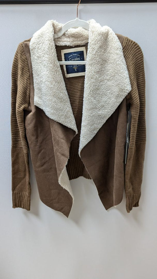 Cavalini Brown/Cream Faux Fur Lined Jacket