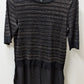 Apt. 9 Black/Silver Split Sweater Blouse