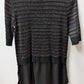 Apt. 9 Black/Silver Split Sweater Blouse