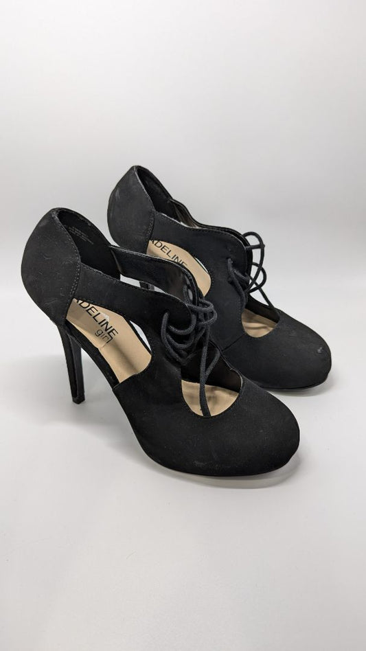 Madeline girl Black Suede Heels