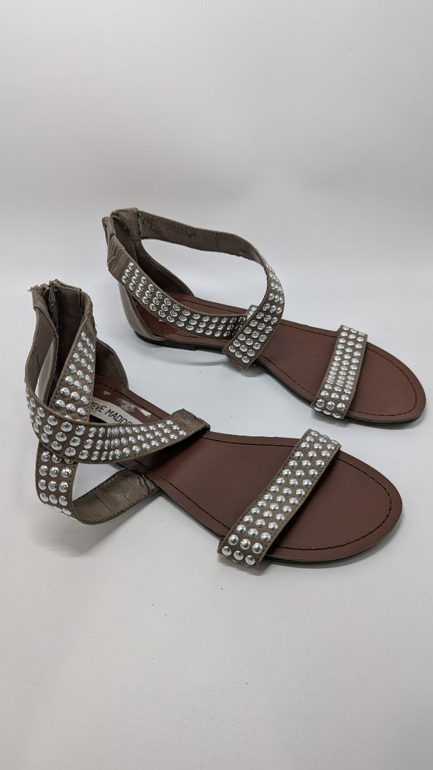 Steve Madden Light Brown Embellished Sandals