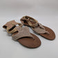 385 5th Light Tan Suede Embellished Sandals