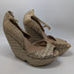 Steve Madden Light Brown Wicker Wedges