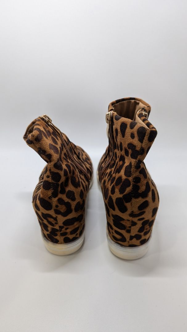 Rouge Helium Brown Animal Print Heeled Sneakers