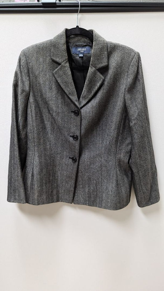 Jones Wear Dark Grey Patterned Blazer