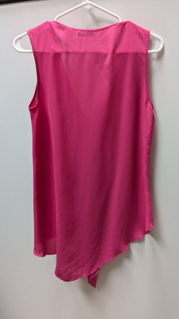 Venus Hot Pink Sleeveless Asymmetrical Blouse