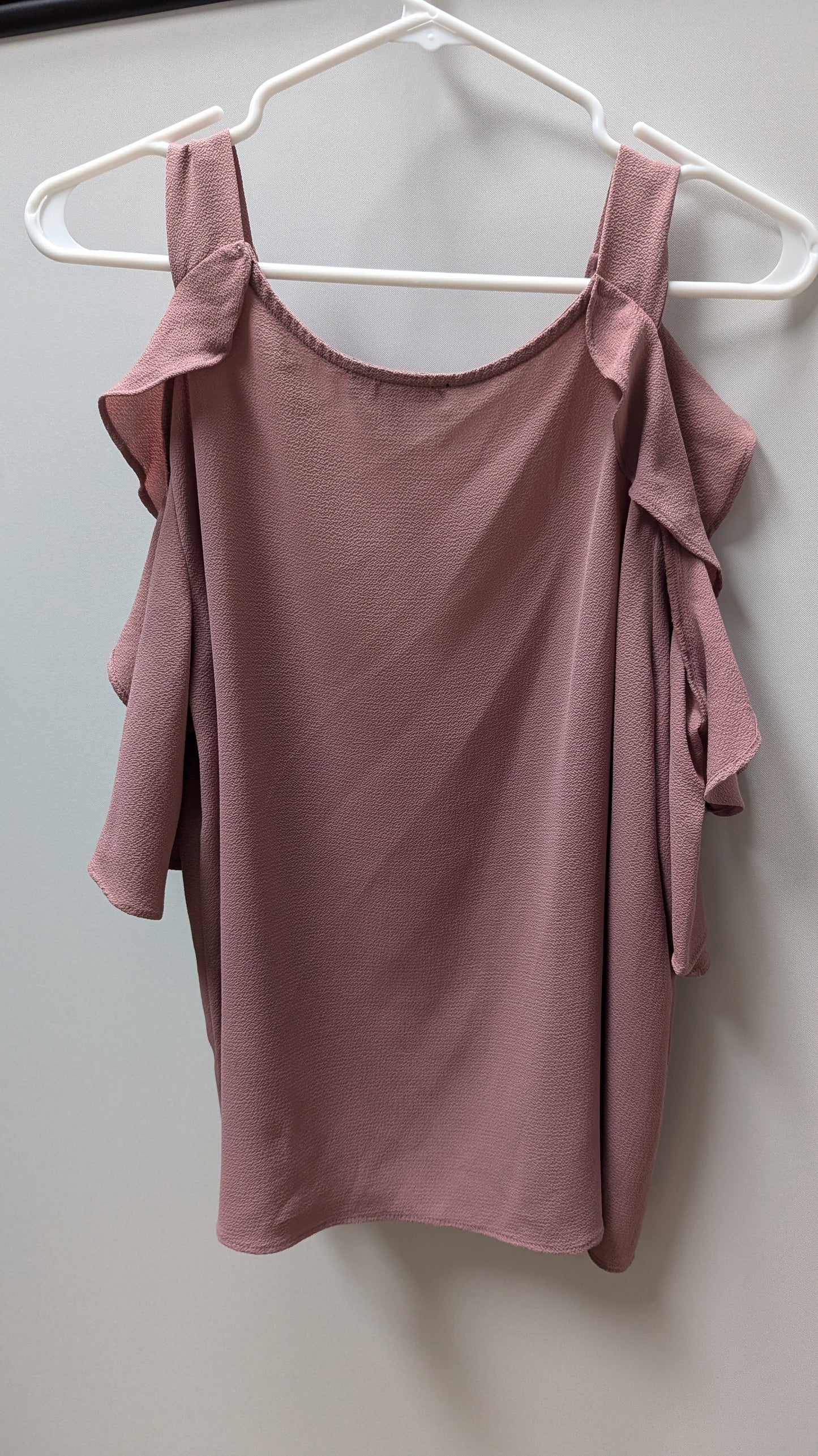 Moa Moa Blush Pink Cold Shoulder Blouse