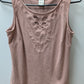 American Rag Cie Pink Suede Sleeveless Blouse