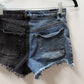 Almost Famous Black 2 Toned Jean Shorts