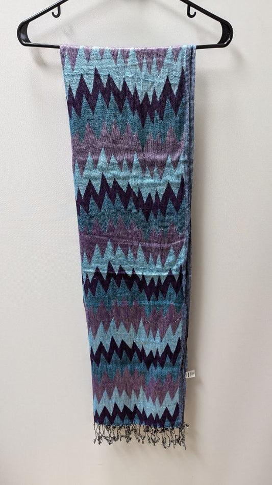 BONGO Purple/Teal Chevron Scarf