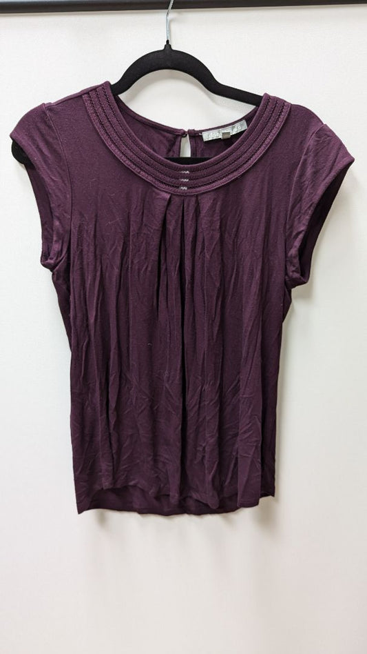 danielrainn Dark Purple Cap Sleeve Blouse