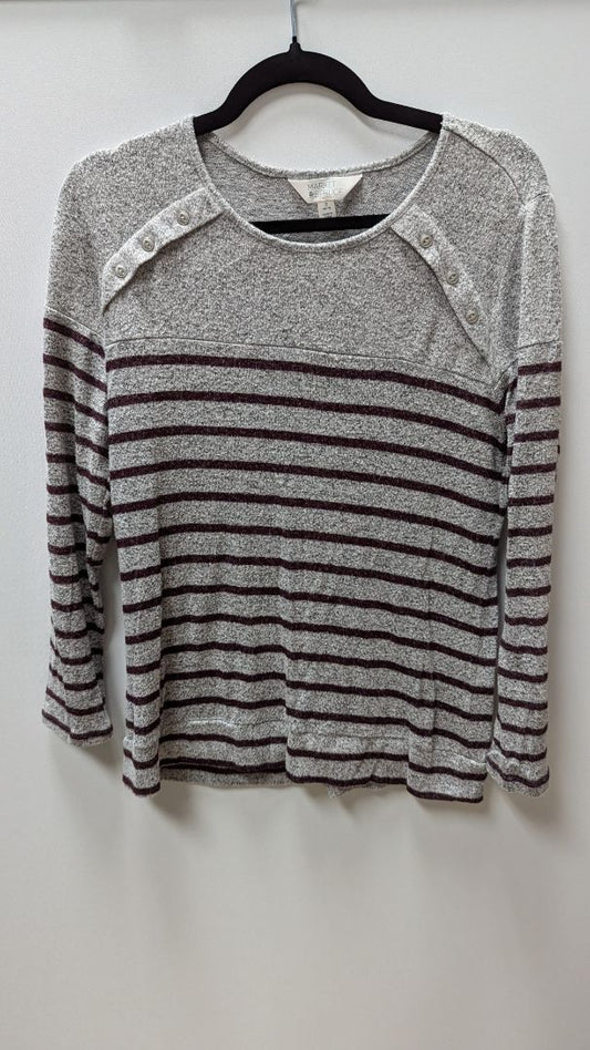 Market & Spruce Grey/Purple Striped Sweater