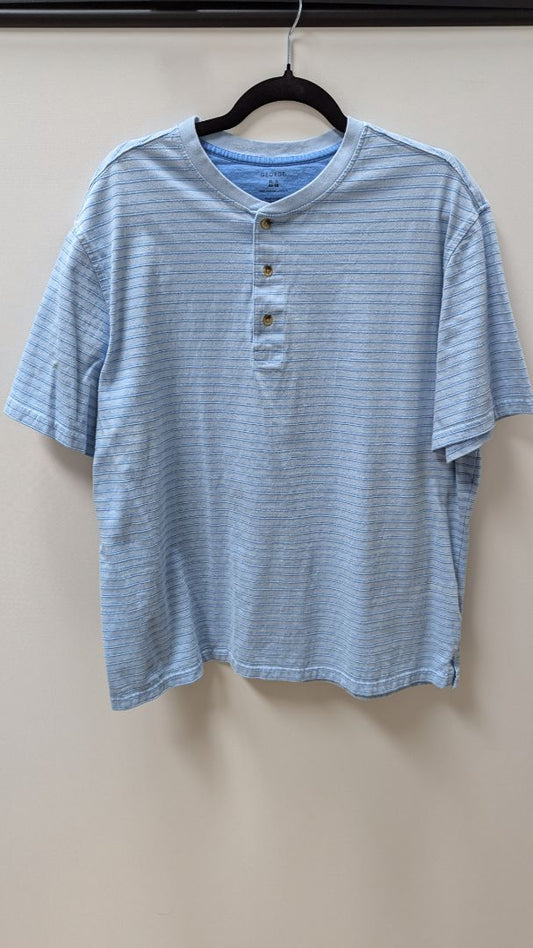 George Light Blue Striped Short Sleeve Tee