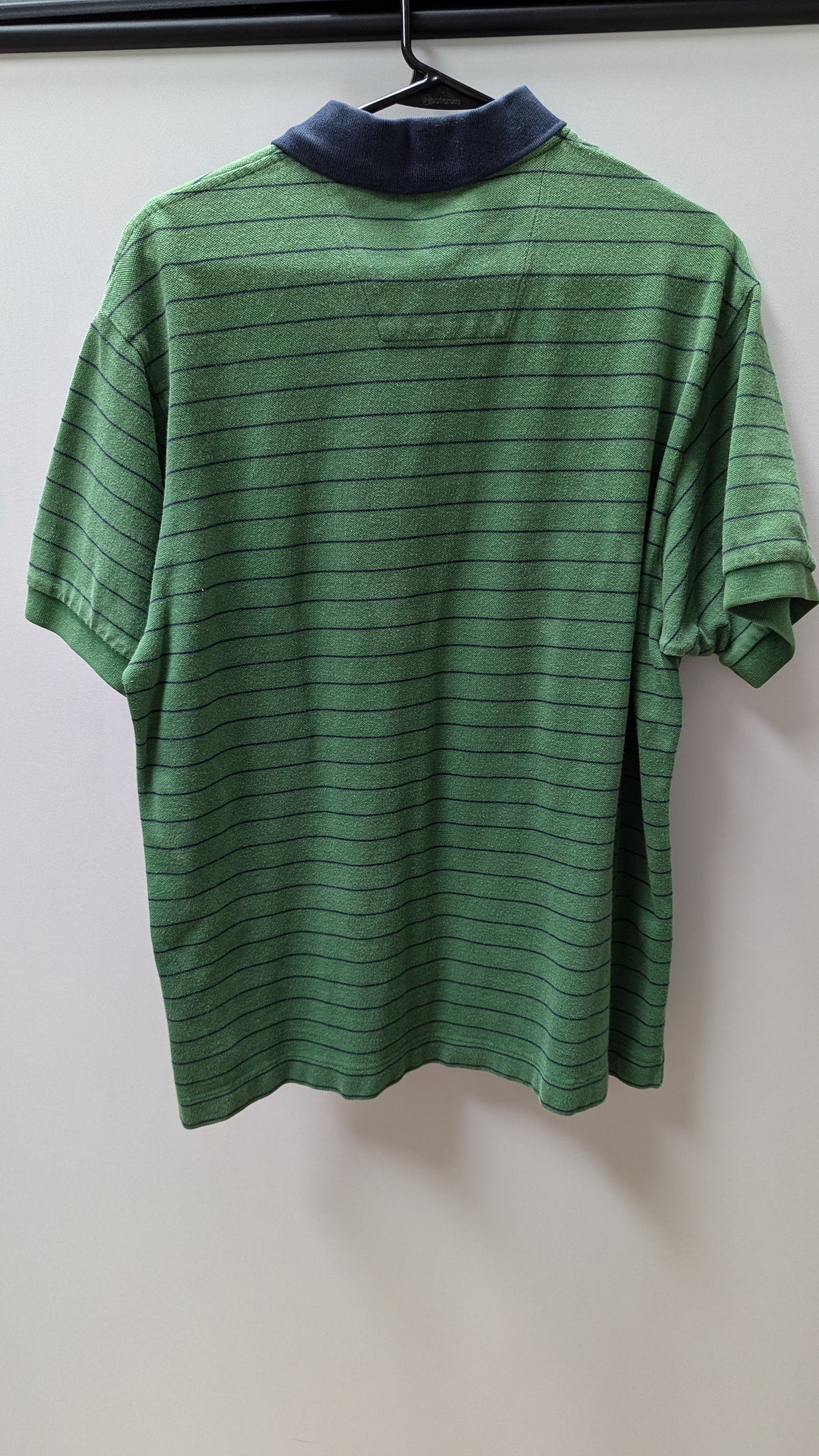 NAUTICA Green/Navy Striped Polo Shirt