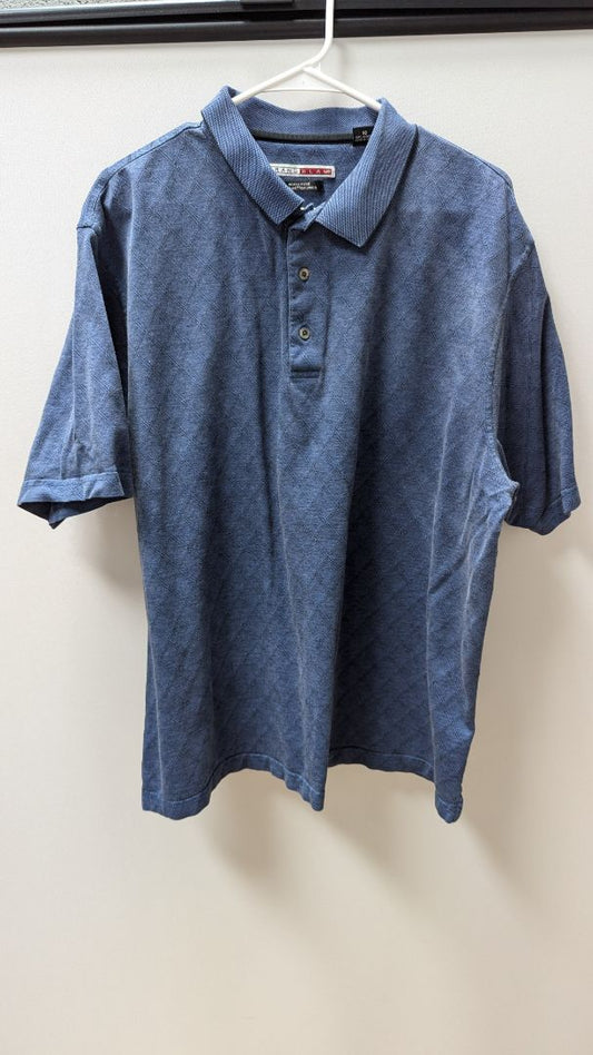 Grand Slam Dark Blue Patterned Polo Shirt