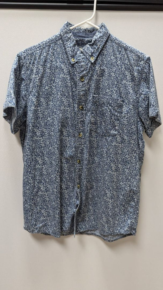 Dravus Light Blue Floral Button Up Shirt