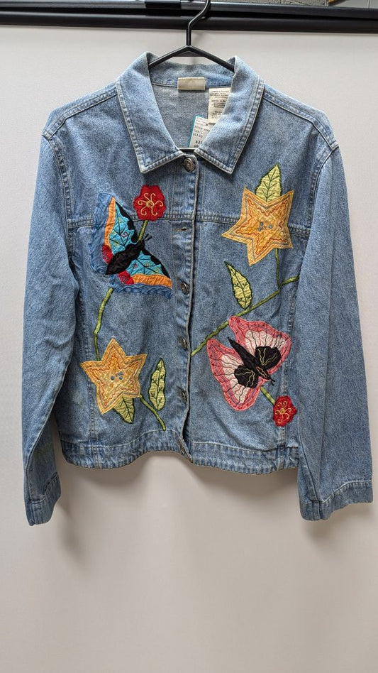 White Stag Light Wash Embroidered Jean Jacket