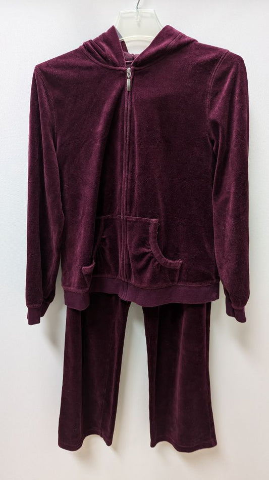 SJB Active Burgundy Suede Jacket & Sweatpants Set