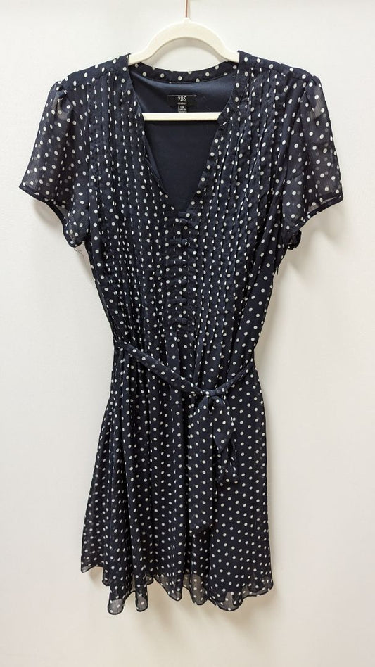 JBS Women Navy/White Polka Dot Flared Dress