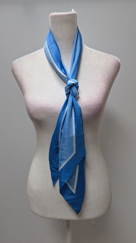 Veresa by Vera Vintage Light Blue/White Scarf