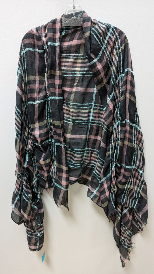 Dark Grey/Pink/Blue Plaid Scarf